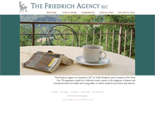 Tablet Screenshot of friedrichagency.com